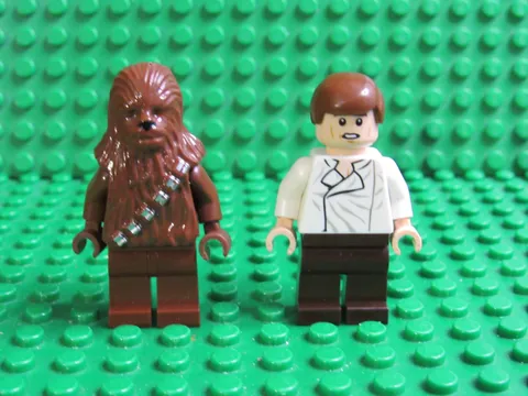 Lot 2 LEGO Star Wars minifigs sw0714 Chewbacca Han Solo 75137 Freeze Chamber H66