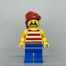 LEGO Pirates I pi043 Pirate Red Bandana Minifigure 1481 6276 6251 6254