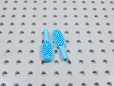 LEGO Lot of 2 Medium Azure Hair Brush Accessory Minifig BG