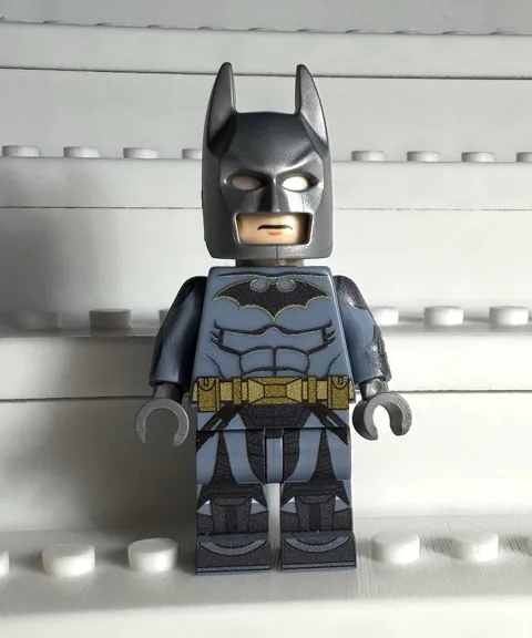 Brickluv Custom Printed LEGO Batman Minifigure Sand Blue Suit