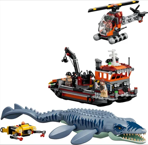 LEGO Jurassic World 77983 Mosasaurus Dinosaur Boat Attack - NO Mosasaurus!