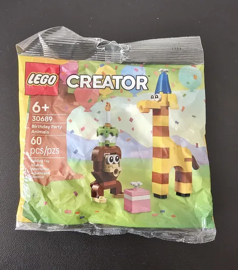 LEGO Creator Birthday Party Animals 30689 Polybag 60pc Monkey Giraffe