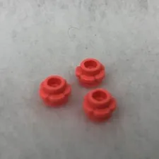 LEGO 24866 Coral Plate, Round 1 x 1 with Flower Edge (5 Petals) (x3)