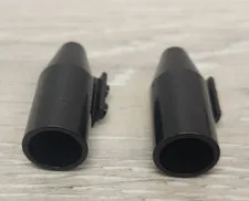 Lego 4868a Black Engine Smooth Large 1 x 2 Thin Top Plate Piece Part Lot Of 2