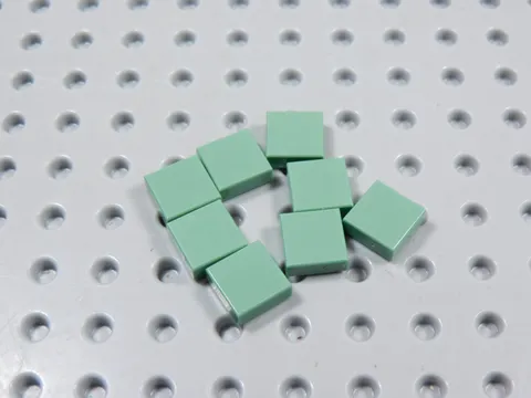 LEGO Lot of 8 Sand Green 1x1 Smooth Tiles Plates BM