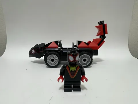 Lego Miles "SPIN"  Morales Minifigure Spiderman And Dinosaur Vehicle