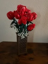 LEGO Botanicals: Bouquet of Roses (10328); NO BOX; With Vase