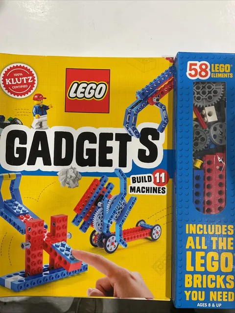 New LEGO Gadgets 100% Klutz Certified Book (Build 11 Machines w/ 58 Lego Pieces)