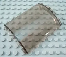 LEGO Translucent Black 4x4x6 Quarter Round Panel Piece