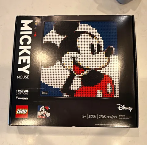 LEGO Art Disney Mickey Mouse 31202 Set w/ Soundtrack 2658 Pieces 18+