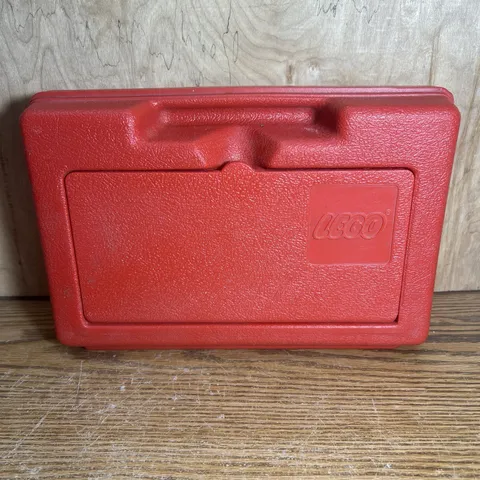 Vintage Lego 11x7.5x3.5" Storage Box Carry Case Red Plastic ‘82 USA