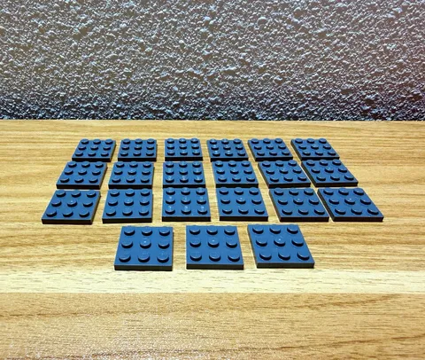 LEGO 11212 Dark Bluish Gray Plate 3x3 Lot of 21 Genuine Parts