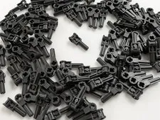 Lego  x125 Black Technic, Axle 2L with Reverser Handle Axle Connector # 6553