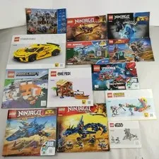 Lego Instruction Manual Lot Of 13 Booklets Technic Star Wars Ninjago Marvel City