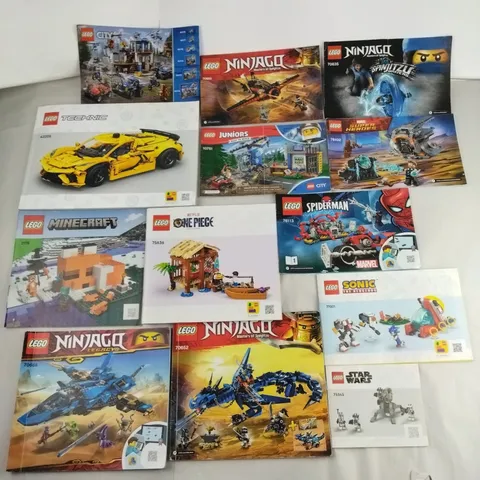 Lego Instruction Manual Lot Of 13 Booklets Technic Star Wars Ninjago Marvel City
