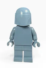 Lego Star Wars Unreleased Monochrome Prototype Sand Blue Mandalorian Minifigure