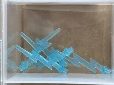 LEGO Parts - Trans-Light Blue Wave Angular Single Bar End - No 27256 - QTY 5