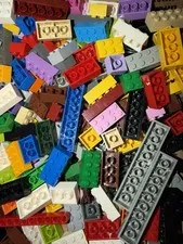 🔥50 LEGO Basic Bricks sizes 2x2 2x3 2x4 2x6 - bulk lot mix of colors large