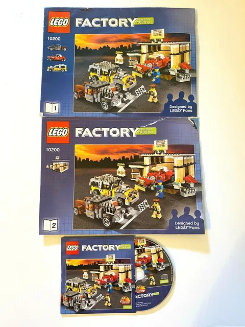 LEGO FACTORY 10200 1 & 2 Plus CD INSTRUCTION BOOKLETS MANUAL ONLY No Bricks Box