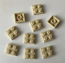 LEGO 10x NEW Pieces Plate 2x2 TAN #3022