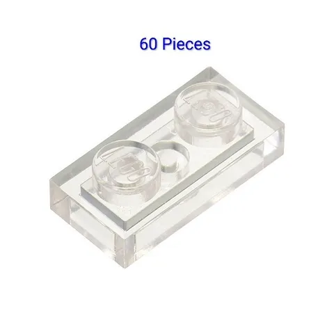 Lot of 60 Lego Trans-Clear PLATE 1X2 6240204 Bulk