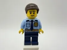LEGO CITY Part cty1334 - Police Officer, w/ hair, no hat, MINT - 1pc