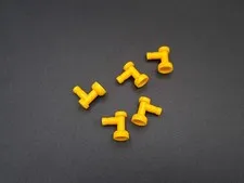 LEGO - 5x - Tap - Tap - Building Block - 1x1 - Yellow - Yellow - 4599a