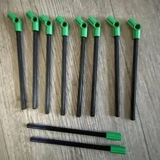 LEGO Parts Lot Green Technic Pin Connector Angled #4 No 32192 & Black Axels