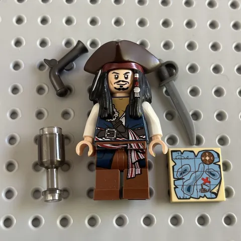 LEGO Captain Jack Sparrow Minifigure Pirates of the Caribbean 4192 4191 (2011)