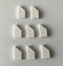 LEGO 8x NEW Tile 1x2 with Wedge/Angle Right WHITE #5092