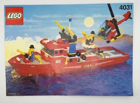 LEGO 4031 Instruction MANUAL ONLY Fire Rescue Patrol Boat 1991