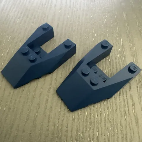 LEGO Wedge 6 x 4 Cutout with Stud Notches (6153) Dark Blue 2 Pieces