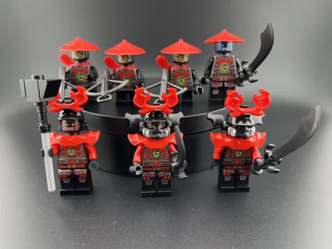 LEGO NINJAGO Minifigure 4 Stone Army Scouts, 3 Stone Warriors and Weapons