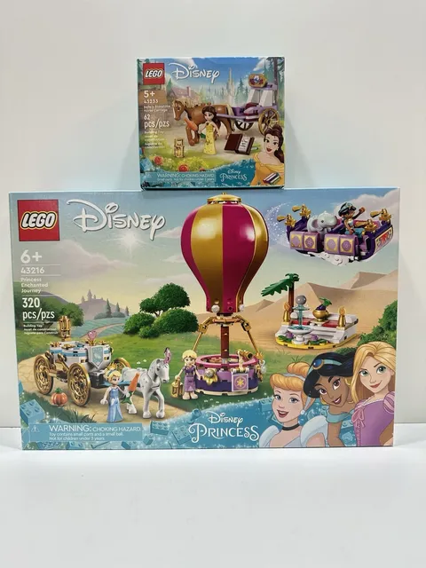 LEGO Disney: Princess Enchanted Journey (43216) + (43233) Discontinued 2 Set Lot