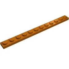 10x LEGO® Part 60479 - Plate 1 x 12