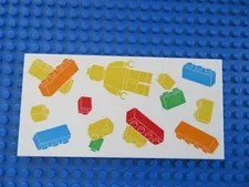 LEGO Parts - White Tile 8 x 16 Bricks and Minifigure Pattern - No 90498 - QTY 1