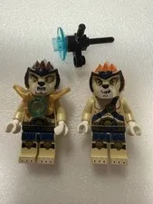 LEGO® Chima Minifigure Lot: Leonidas (loc017) & Lennox (loc025) 70006 Lion Tribe