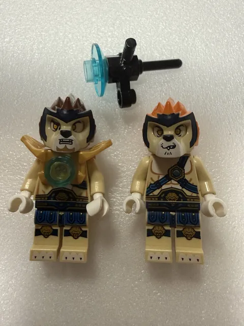 LEGO® Chima Minifigure Lot: Leonidas (loc017) & Lennox (loc025) 70006 Lion Tribe