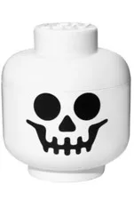 lego head storage container skelton 