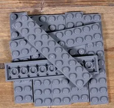 LEGO Dark Bluish Gray Plate 2 x 10 Part No. 3832 Qty 8