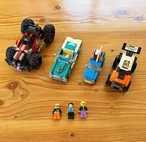 Lego rare vehicle lot. 4 complete sets