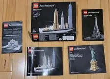 3x LEGO Architecture 21028 21042 21019 Empty Box Instruction Book Manual Booklet