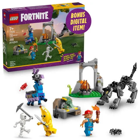 LEGO Fortnite Peely & Sparkplug’s Camp Kids Toy - Pretend Play and Multicolor