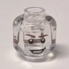 LEGO Marvel  Captain America Minifig with Rare Clear Misprint head