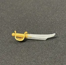 Lego Elaborate Cutlass 95350pb01 Blackbeard Minifigure Sword Silver & Gold POTC