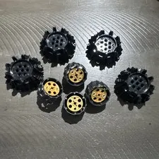 Lego  Wheel Hard Plastic with Small Cleats and Flanges. Lot Of 4 + More!