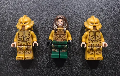 LEGO DC Minifigure Lot including Aquaman, 2 Atlanteans