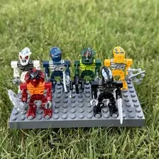 Lego Bionicle Mini figures Lot Of 6 Toa Inika Mahri Barraki Playset Figures 2006