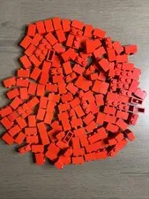 Lego 3004 Red Brick 1x2 - 154 Pieces Dented