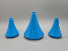 Lego Duplo Blue Tower Roof Spire Tapered Cone Cylinder Castle 3 Pcs